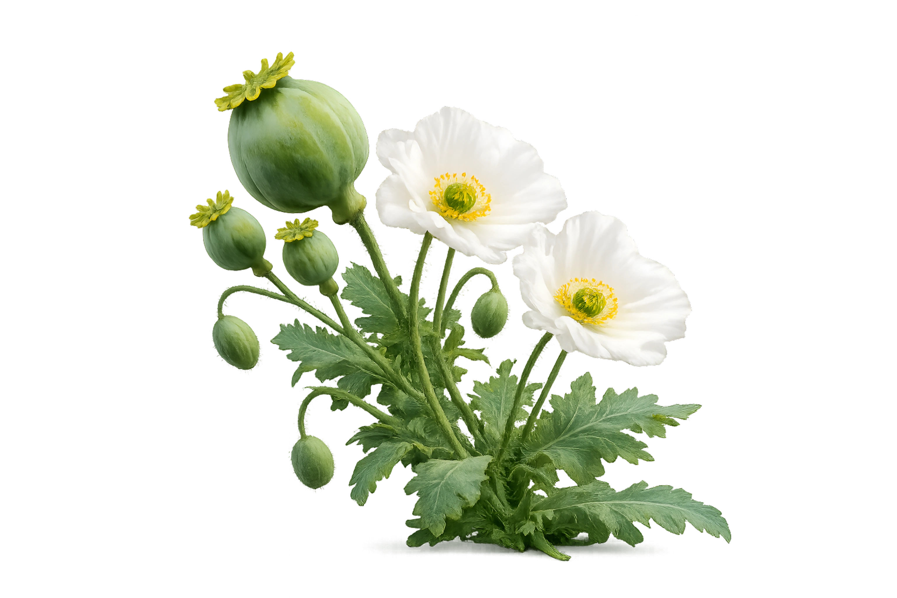 Poppy seeds plant